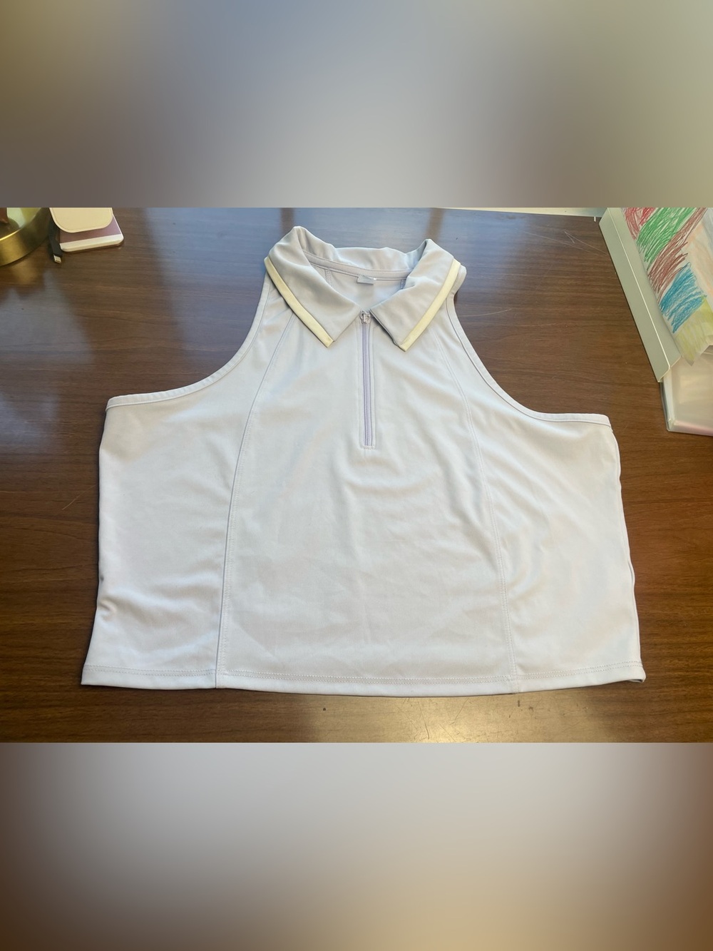 Old Navy Sleeveless Powersoft Zip-Front Women's Top